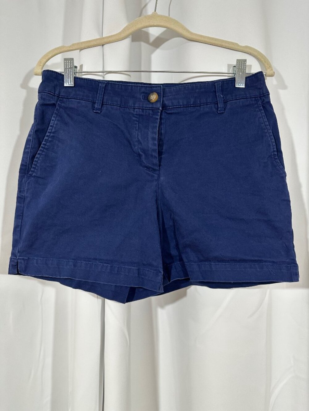 Tommy Bahama Blue Stretch Chino Shorts Size 8 Cotton Tencel Lyocell